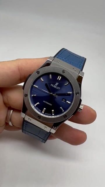 Video de Hublot Classic Fusion 45mm - AÇO PRETO/MOSTRADOR AZUL - SILICONE E COURO