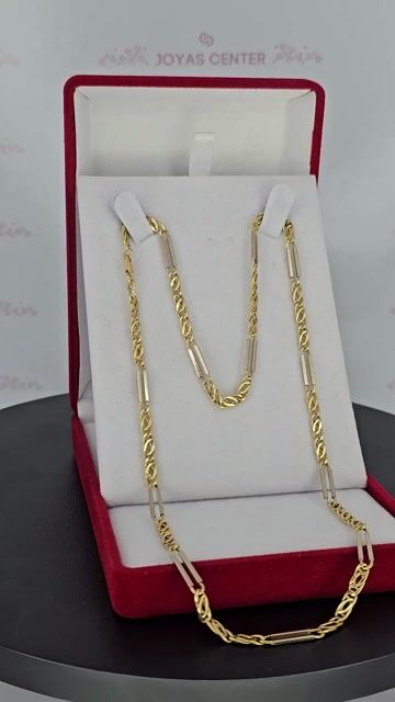 Video de Cadena Collar Oro 18k Boston Bicolor 50 Cm Y 9,1 Gr