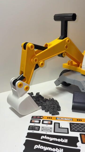 Video de Excavadora Grande Obrero 1 figura +32Pcs