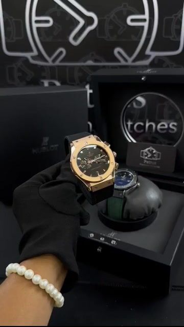 Video de Hublot Big Bang Chronograph 42mm - Aço rosé/Mostrador Cinza - SILICONE