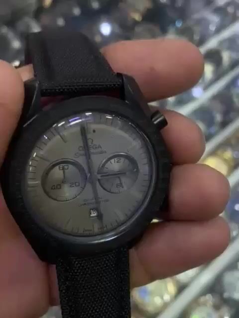 Vídeo de Speedmaster Dark Side of the Moon Cinza Preto Linha Premium