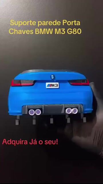 Video de Porta Chaves Suporte Parede Decorativo Bmw M3 G80 - Design exclusivo