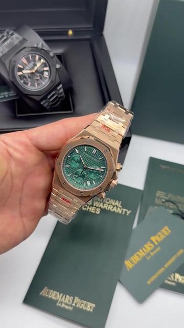 Video de Audemars Piguet Royal Oak 42mm - AÇO ROSE/MOSTRADOR VERDE