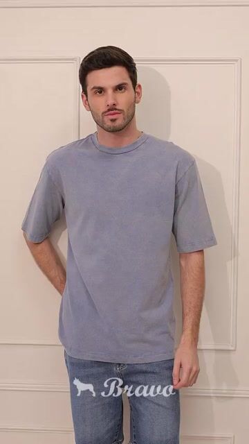 Video de Remera oversize Faded celeste aero