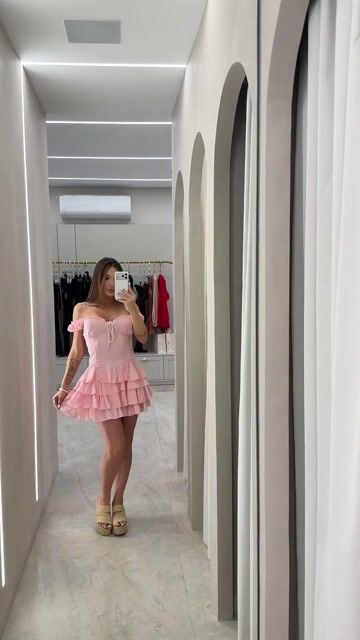 Video de Vestido Laise Rosa Salgunamu
