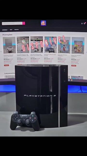 Video de PlayStation 3 FAT 74GB com controle