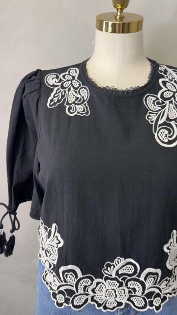 Video de Bata Boho bordada com Laise