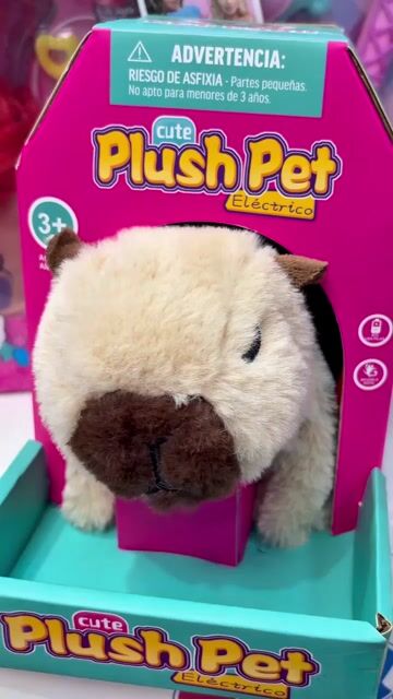 Video de Peluche Carpincho Mascota Con Correa Juguete A Pilas
