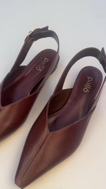 Vídeo de Adele | Slingback em couro amêndoa