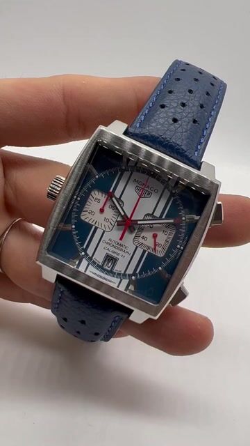 Video de TAG Heuer Mônaco 40mm - AÇO/MOSTRADOR AZUL - COURO