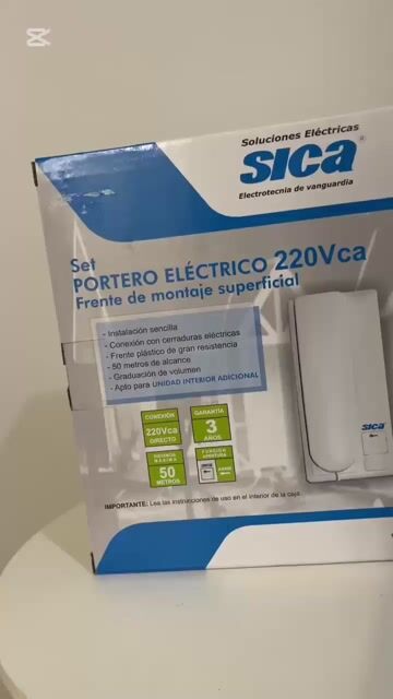 Video de Portero Eléctrico Sica Kit Teléfono + Frente embutir Color Blanco