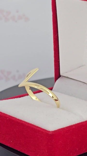 Video de Anillo De Oro 18k 1.3 Gr Diseño Z Rayo / Zig Zag Ar - C2399