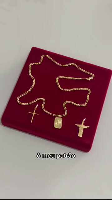 Video de Cordão e pingente 3 por 1 2mm banhado a ouro