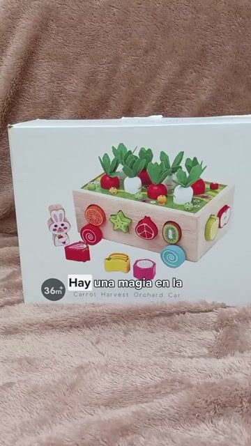 Video de Set Encastre Madera Montessori Con Conejo Zanahoria y Frutas