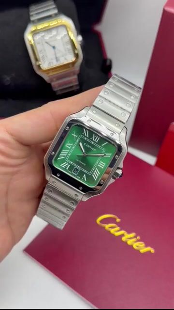 Video de Cartier Santos Dumont 40mm - AÇO/MOSTRADOR VERDE