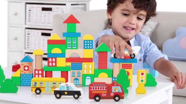 Vídeo de Brinquedo de Madeira - BLOCOS CIDADE GIGANTE - TOOKY TOY +2 anos