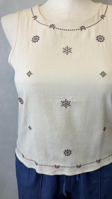 Video de Blusa Regata em visco linho Cod:50603
