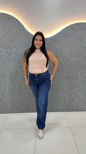 Video de Calça jeans feminina reta