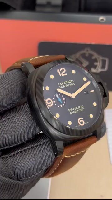 Video de Panerai Luminor Marina 47mm - AÇO PRETO/MOSTRADOR PRETO - COURO