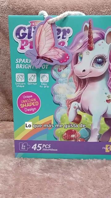 Video de Rompecabezas Unicornio Brillante Jardín 45 Piezas Gigantes