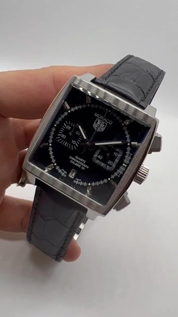 Video de TAG Heuer Mônaco 40mm - AÇO/MOSTRADOR PRETO - COURO