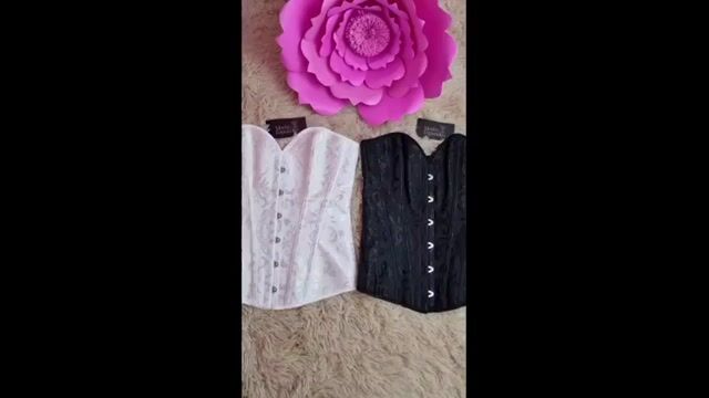 Video de Corset Espartilho Corselet Corpete Florido Sem Babado