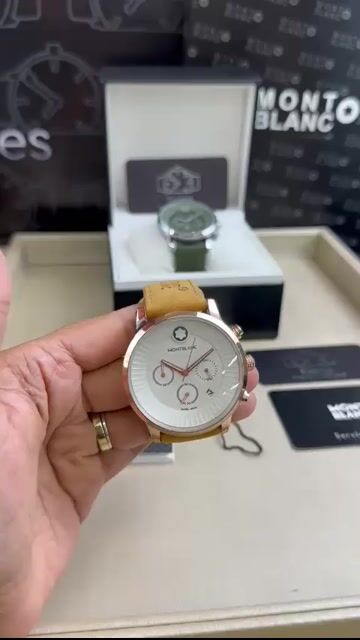 Video de Montblanc 43mm - AÇO ROSE/MOSTRADOR BRANCO - COURO