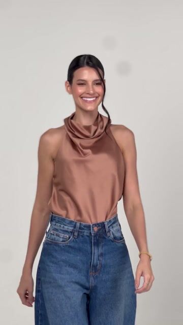 Vídeo de BLUSA DE CETIM BRENDA