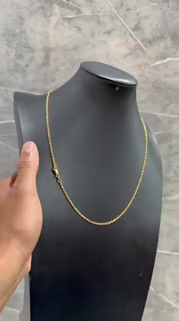 Video de Cordão caderado 1 mm banhado a ouro