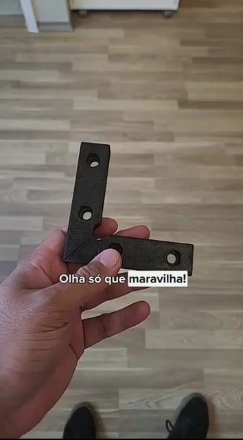 Video de 8 Unidades Esquadro 90° Marcenaria Montagem Móveis 10x10cm