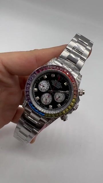 Video de Rolex Daytona prata 40mm - Bezel cravejado