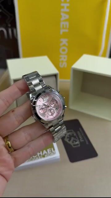 Video de Michael Kors 35mm - AÇO/MOSTRADOR ROSA