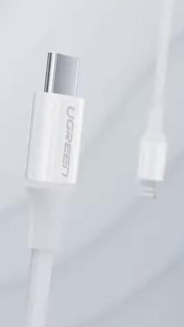 Video de Cable USB-C a Lightning MFi PD Carga Rápida 60 W Blanco Ugreen US171