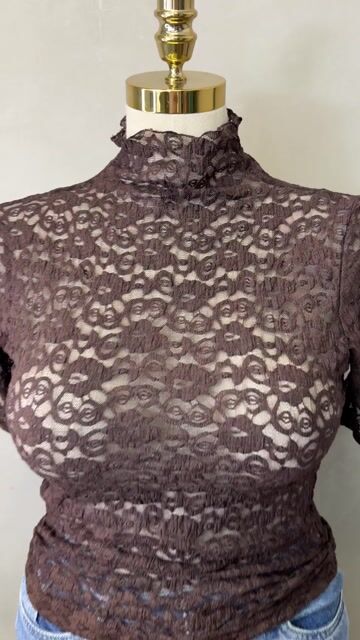 Video de Blusa de renda com manga Cod:810
