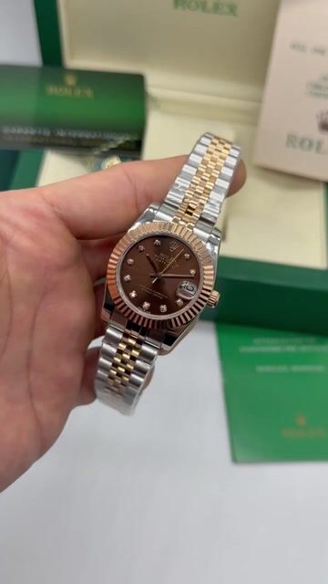 Video de Rolex Datejust - 32mm - Mostrador marrom