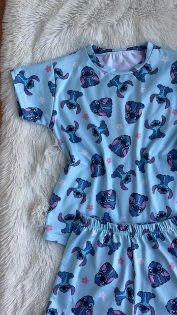 Video de [CORTO - FULLPRINT] INFANTIL STITCH CELESTE
