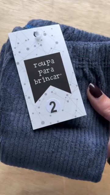 Video de Calça Legging Infantil Veludo Azul Jeans