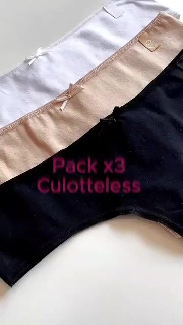 Video de PACK X 3 CULOTTE LESS LISO C/ ELASTICO (A040)