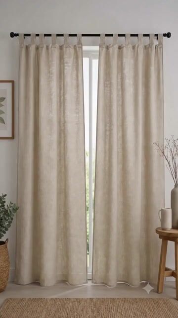 Video de Juego de cortinas de lino gruesas