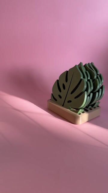 Video de Porta-copos de folha de Monstera com suporte