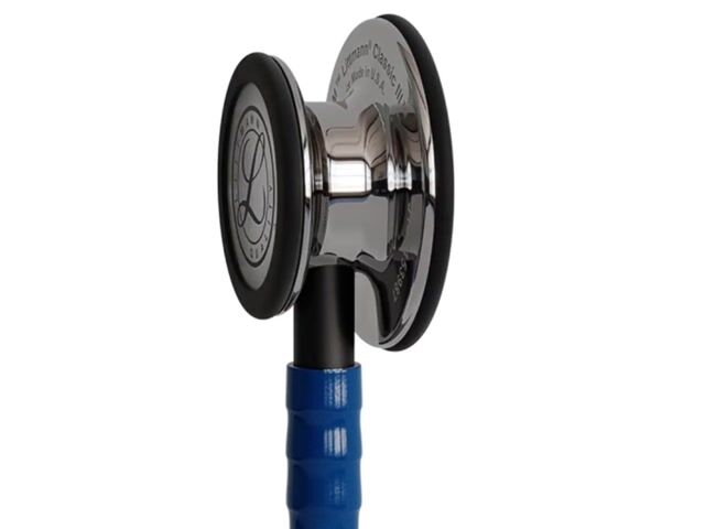 Vídeo de Estetoscópio 3M Littmann® Classic III 5863 Azul Marinho Espelhado