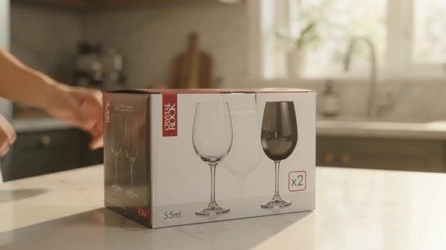 Video de Set x2 Copas de Cristal Daily para Vino o Agua 615 ml
