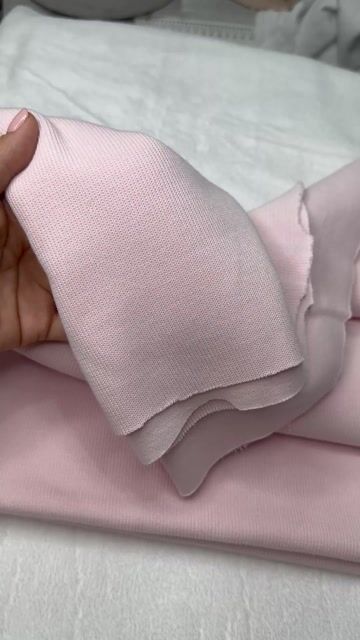 Vídeo de Malha tricot 100% algodão rosa bebê - 1,82 largura - metro