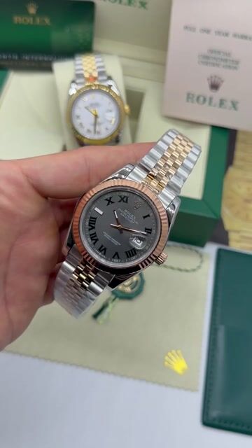 Video de Rolex Datejust - 40mm - Mostrador Cinza