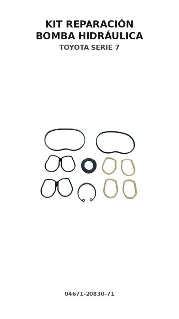 Video de KIT REPARACIÓN BOMBA HIDRÁULICA TOYOTA SERIE 7 04671-20830-71