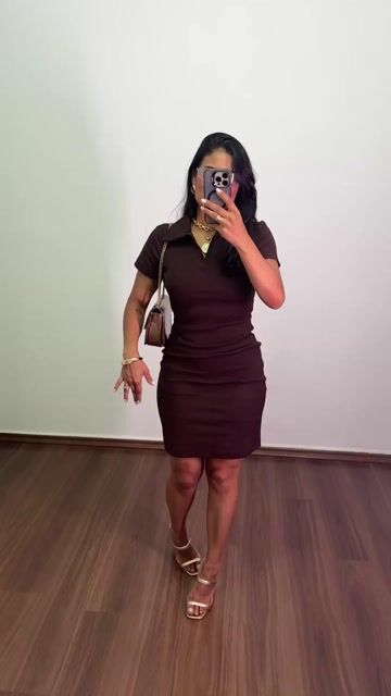 Vídeo de Vestido Ribana Canelado Premium Gola Polo Curto Jessica