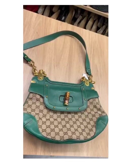 Vídeo de Bolsa Gucci Peggy Bamboo Top Handle Bag