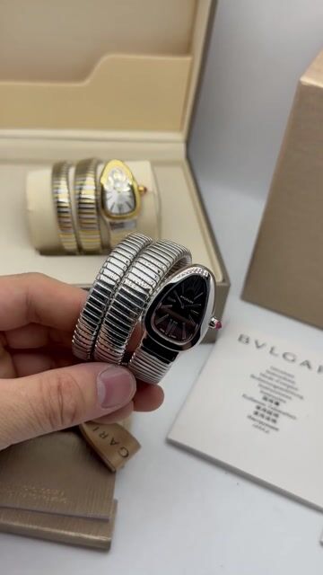 Video de Bvlgari Serpenti Tubogas 33mm - AÇO/MOSTRADOR PRETO