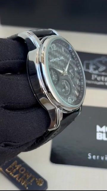 Video de Montblanc 44mm - AÇO/MOSTRADOR PRETO - COURO