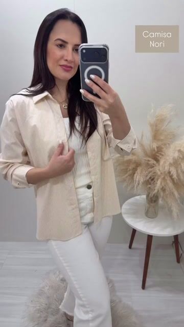 Video de Camisa Nori em Listras - 47757 Amarelo